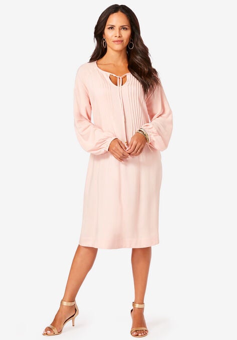 Pintuck Shirtdress, SOFT BLUSH, hi-res image number null