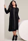 Embellished Fit-And-Flare Dress, , alternate image number null