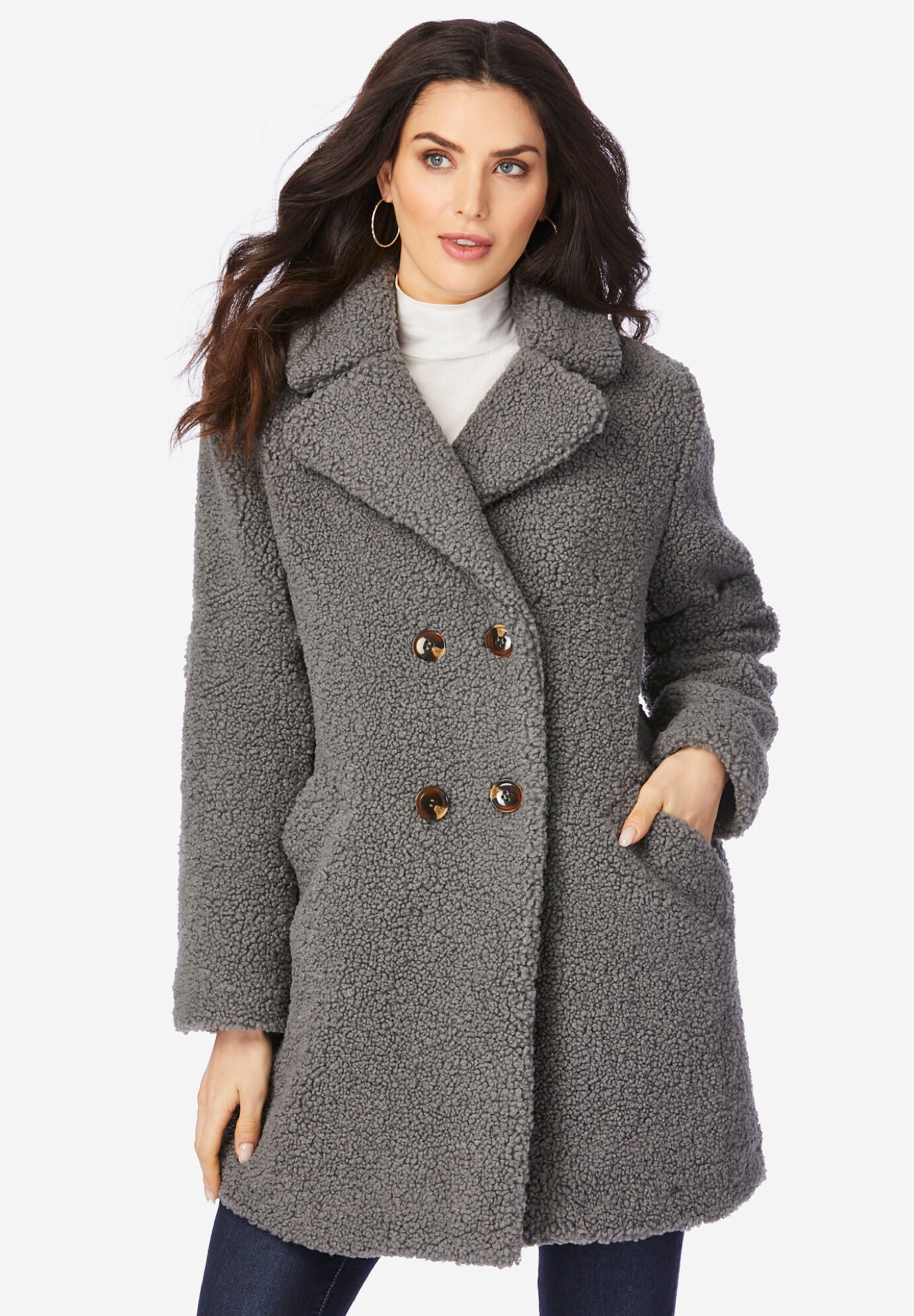 Teddy double breasted coat deals