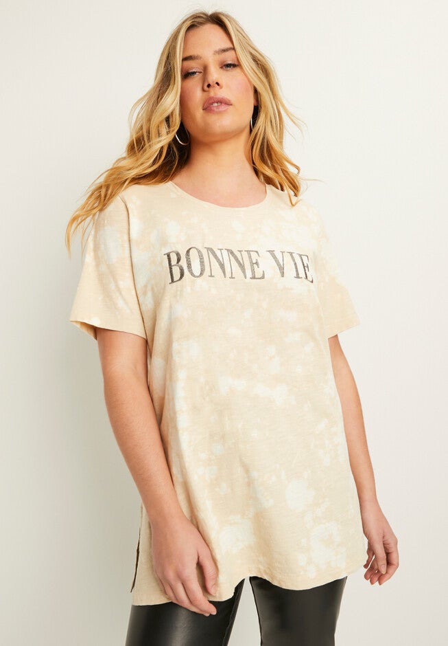 Scoop-Neck Graphic Tee, , alternate image number null