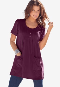 Two-Pocket Soft Knit Tunic