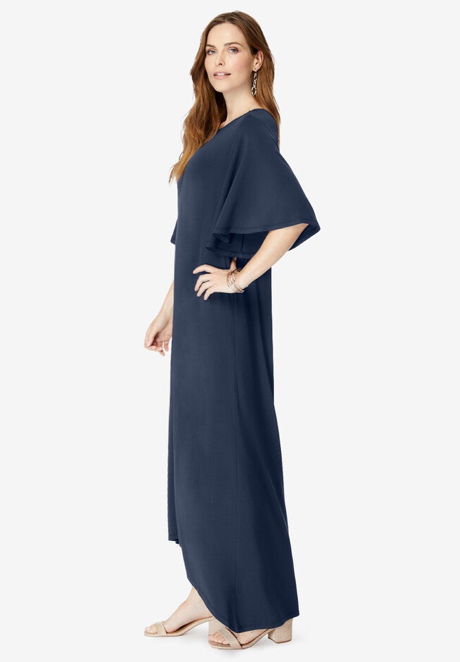Keyhole Hi-Low Midi Dress, , alternate image number null