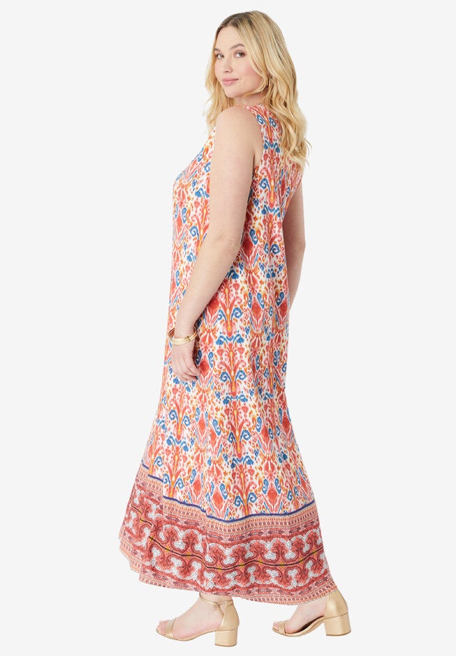 Sleeveless Relaxed A-Line Dress, , alternate image number null