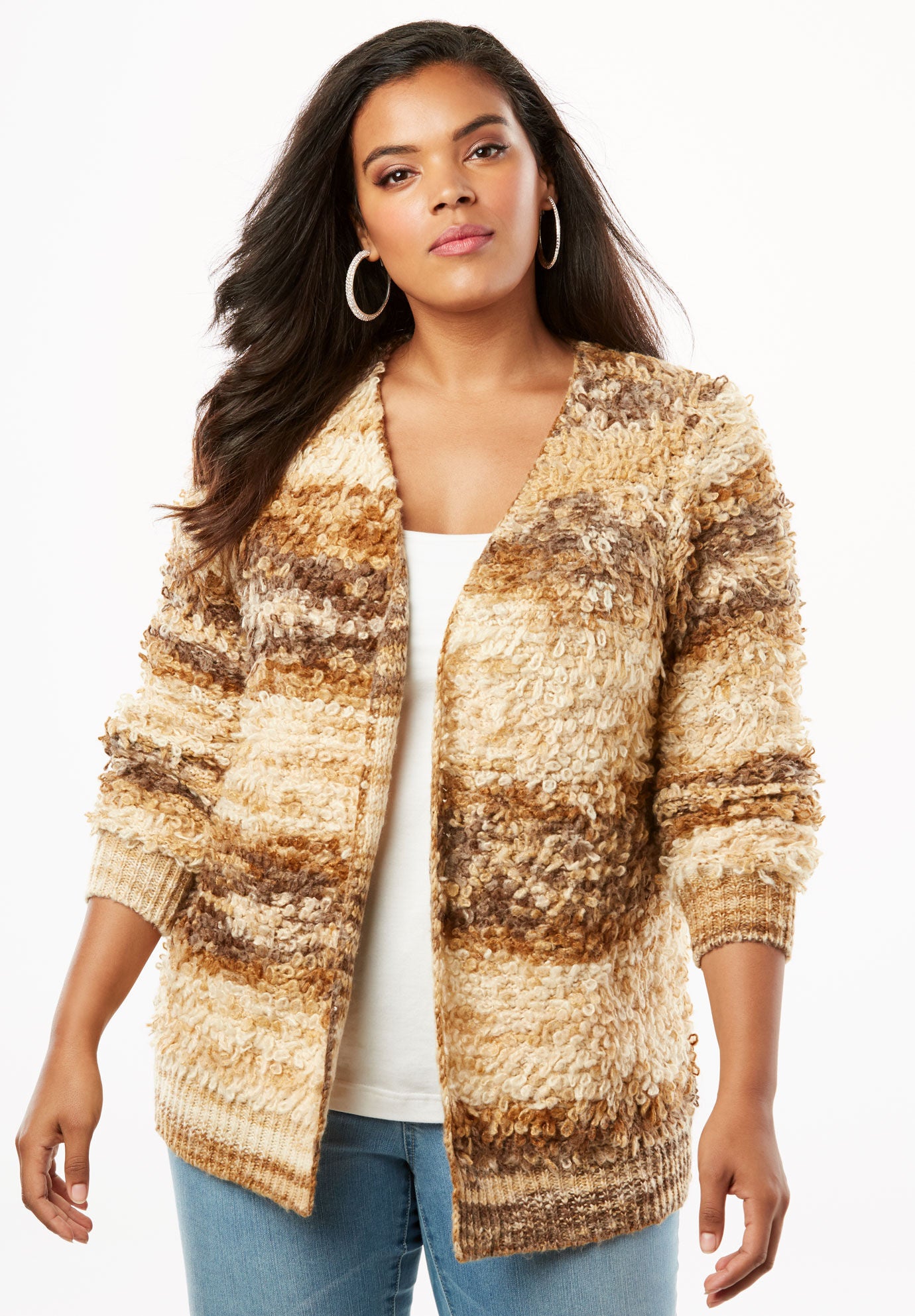 loop fringe cardigan