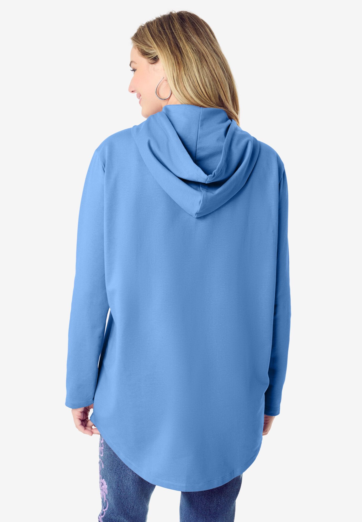 Baby French Terry Hoodie, HORIZON BLUE, on-hover image number 1