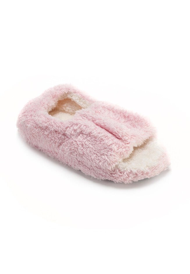 Micro Terry Open-Toe Full Foot Slipper, PINK, hi-res image number null