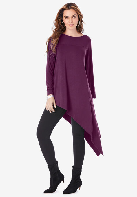 Asymmetric Ultra Femme Tunic, DARK BERRY, hi-res image number null
