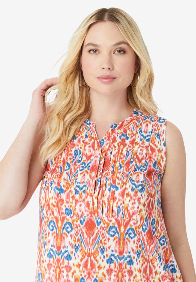 Sleeveless Relaxed A-Line Dress, , alternate image number null