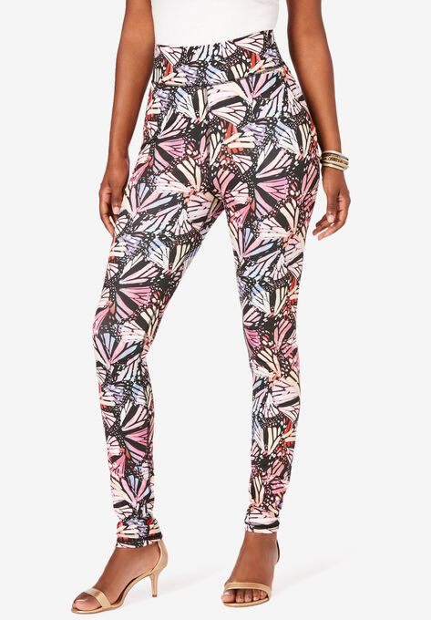 Ankle-Length Performance Legging, MIXED BUTTERFLY PRINT, hi-res image number null