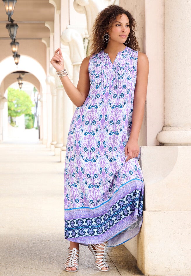 Sleeveless Relaxed A-Line Dress, , alternate image number null