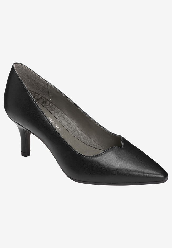 Anagram Pump by A2 by Aerosoles®, BLACK LEATHER, hi-res image number null