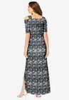 Ultrasmooth® Fabric Cold-Shoulder Maxi Dress, , on-hover image number null