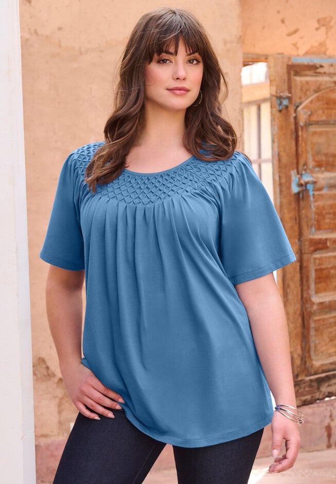 Smocked Tee, , alternate image number null