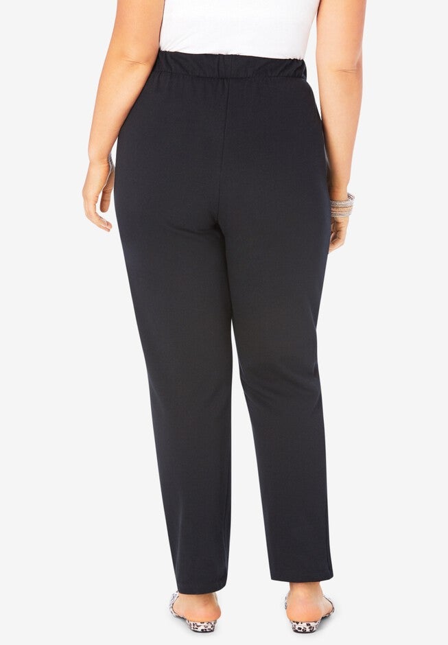 Straight-Leg French Terry Pant with Drawstring, , on-hover image number null