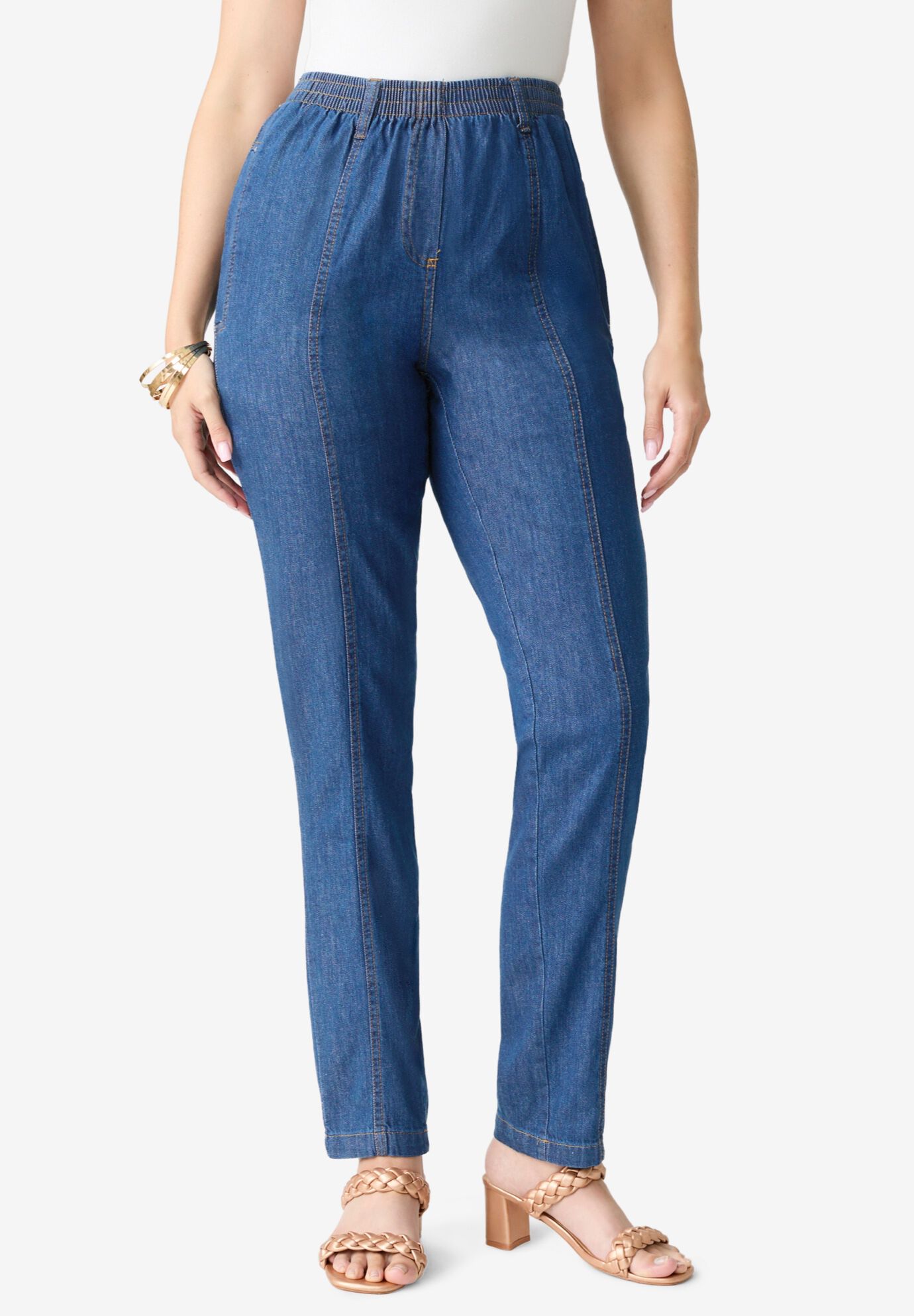 Plus Size Easy-Wear Straight Leg Jean