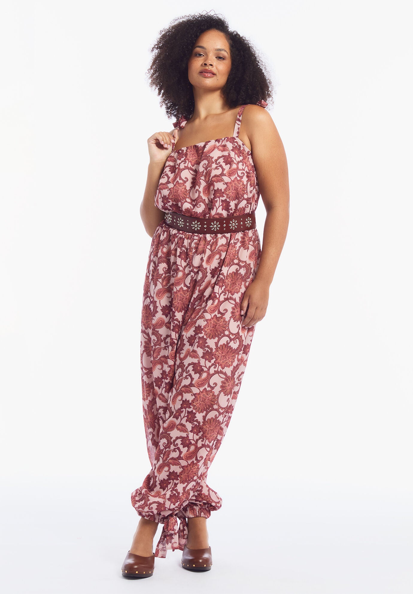 Crinkle Chiffon Jumpsuit, RED LOTUS BAZAAR, alternate image number 4