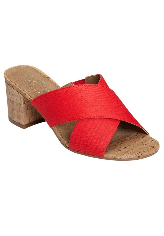 Mid Day Sandals by A2 Aerosoles® , RED FABRIC, hi-res image number null