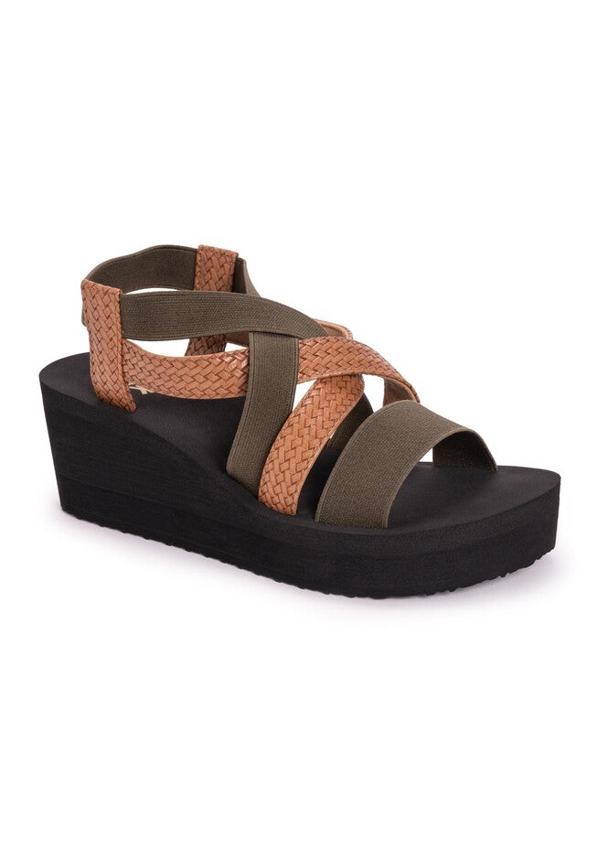 Sabine Wedge Sandals , OLIVE, hi-res image number null