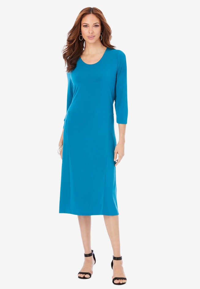 Ultrasmooth® Fabric Infinity Scarf Dress, , alternate image number 3