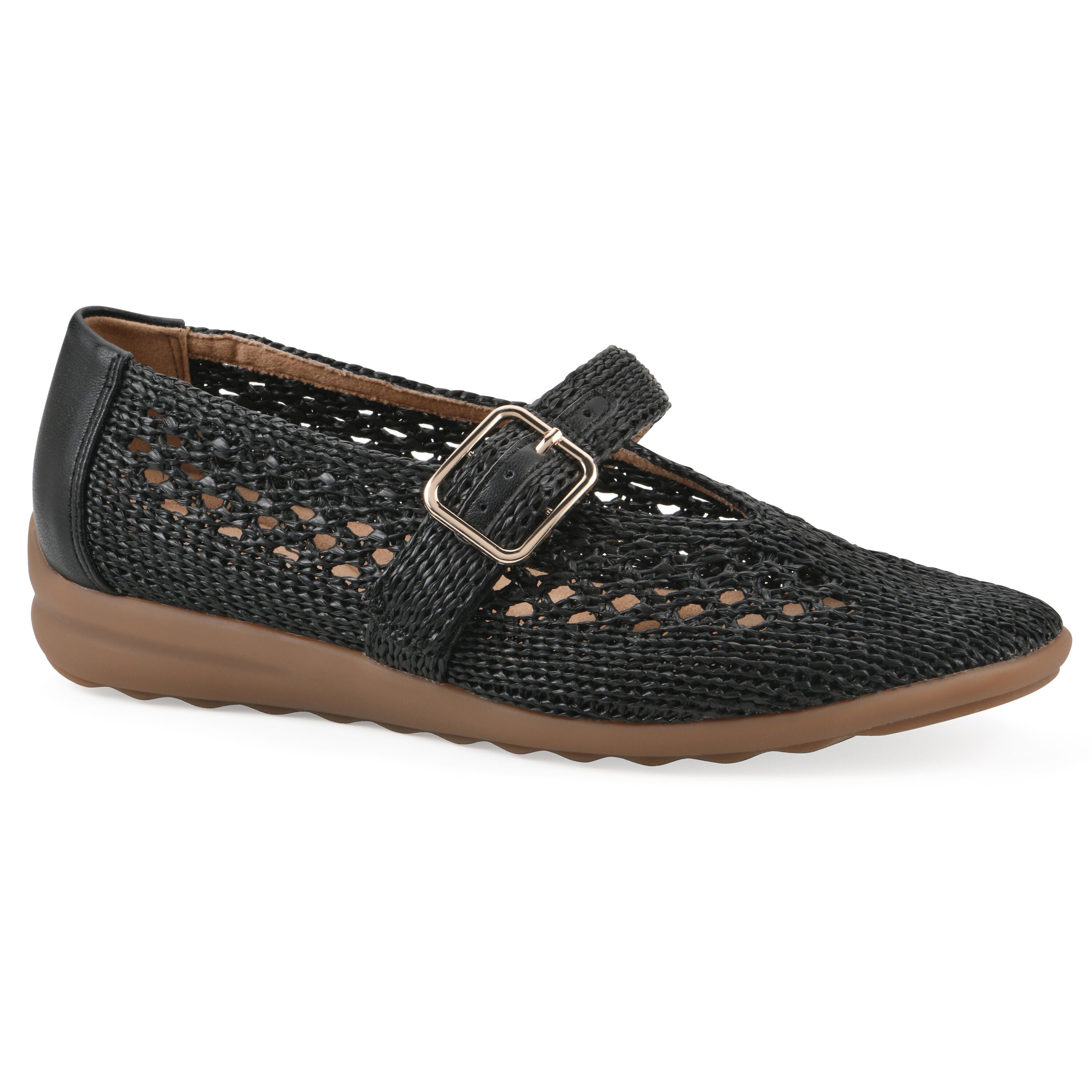 Cordette Mary Jane Flat, BLACK FABRIC, hi-res image number 0