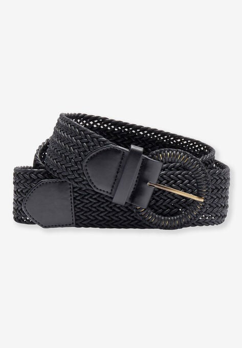 Braided Belt, BLACK, hi-res image number null