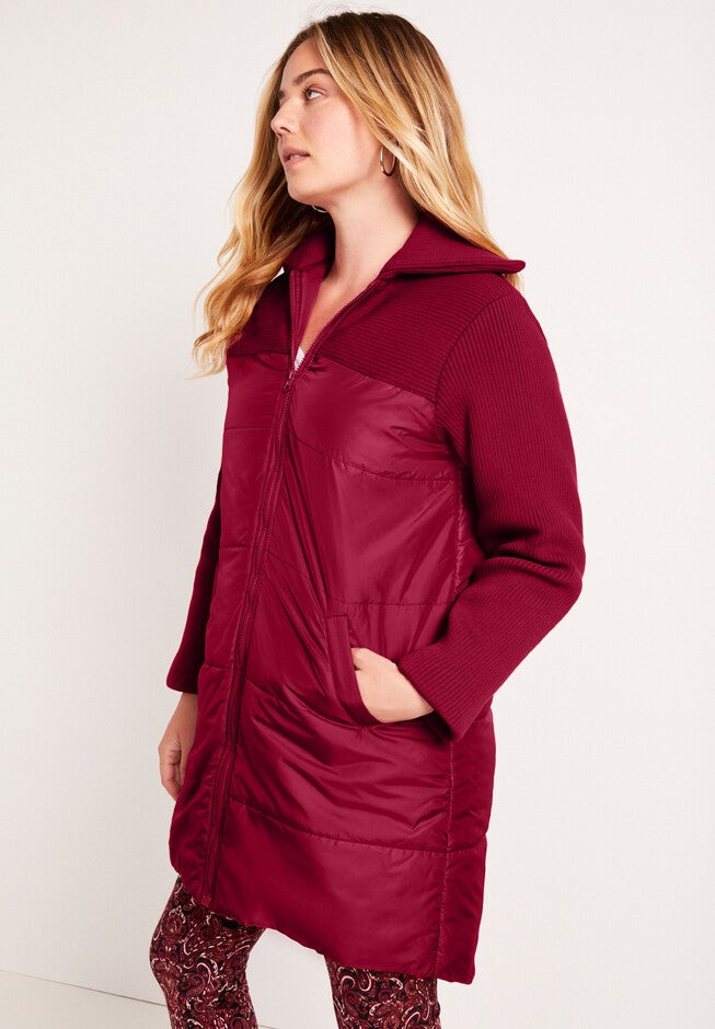 Quilted Puffer Coat, , alternate image number null