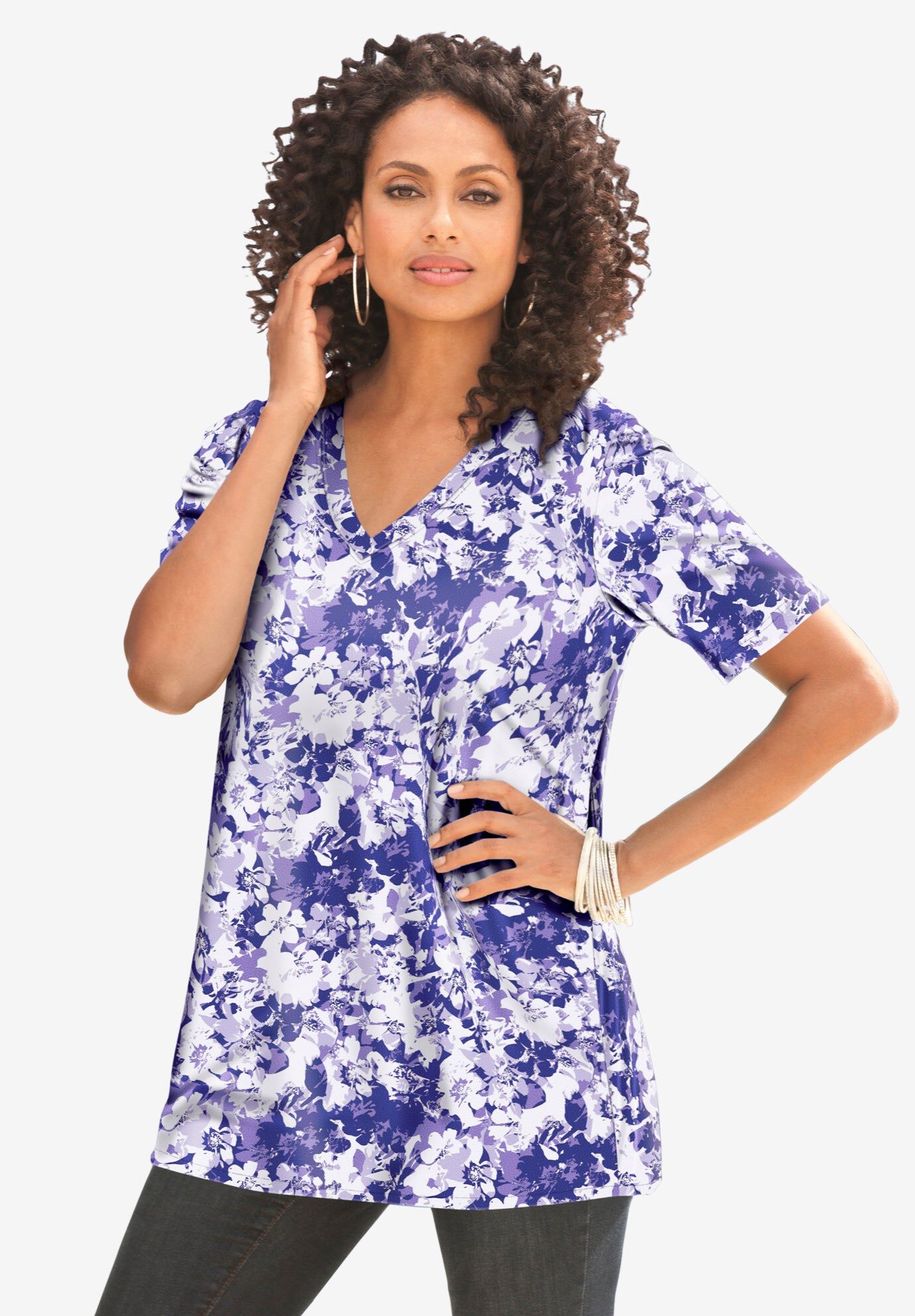 Plus Size Cotton Ultimate V-Neck Tee