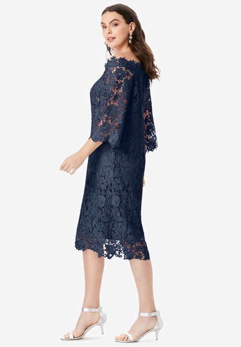 Off-The-Shoulder Lace Dress, , alternate image number null