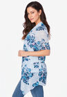Short-Sleeve Floral Blouse, , alternate image number null
