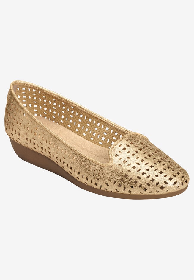 Parchment Wedge by A2 by Aerosoles®, GOLD METALLIC, hi-res image number null