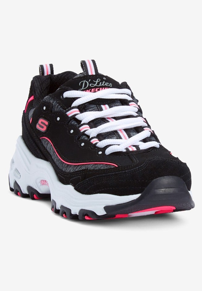 The D'lites Me Time Sneaker , BLACK HOT PINK WIDE, hi-res image number 0