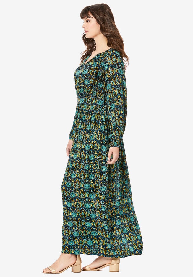 Boho Crinkle Maxi Dress, , alternate image number null
