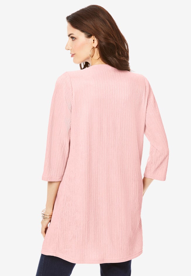 Textured Knit Tank and Sweater Illusion Set., , on-hover image number null