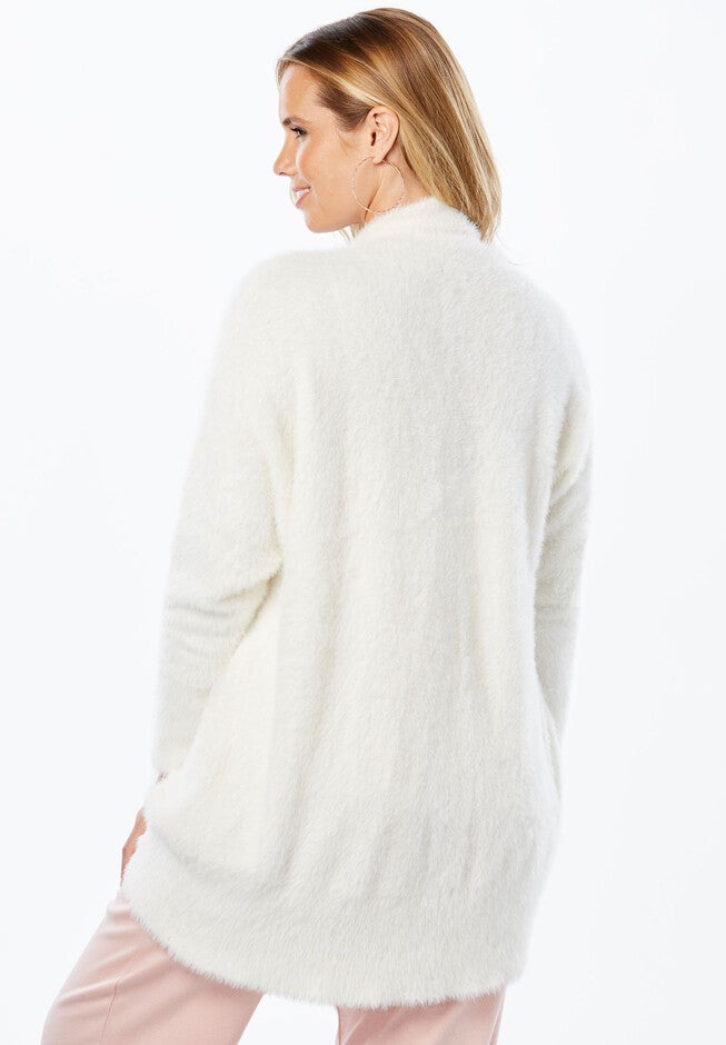 Textured Cardigan with Shawl Collar, , on-hover image number null