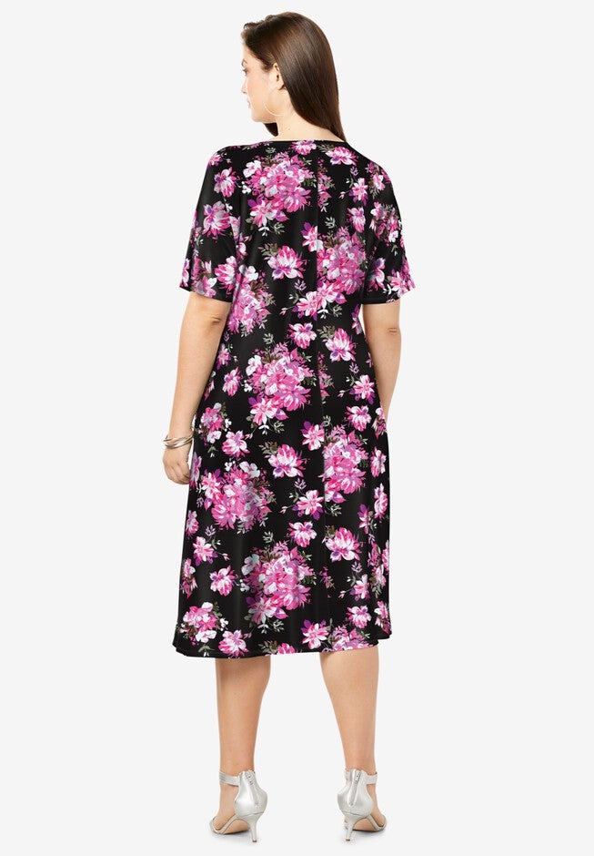 Ultrasmooth® Twist-Front Dress, , on-hover image number 1