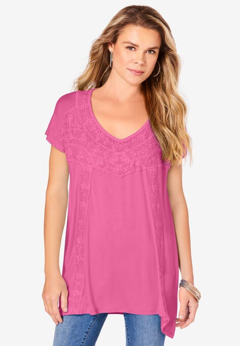 Crochet Swing Tunic, VINTAGE ROSE, hi-res image number null