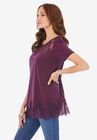 Lace-Trim T-Shirt, , alternate image number null