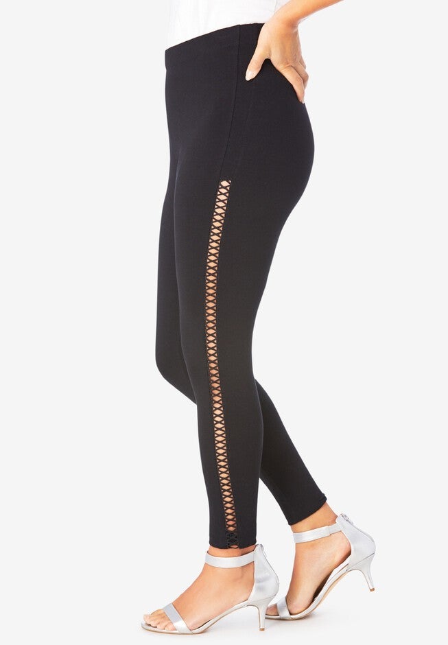 Crochet Essential Stretch Legging, , alternate image number null