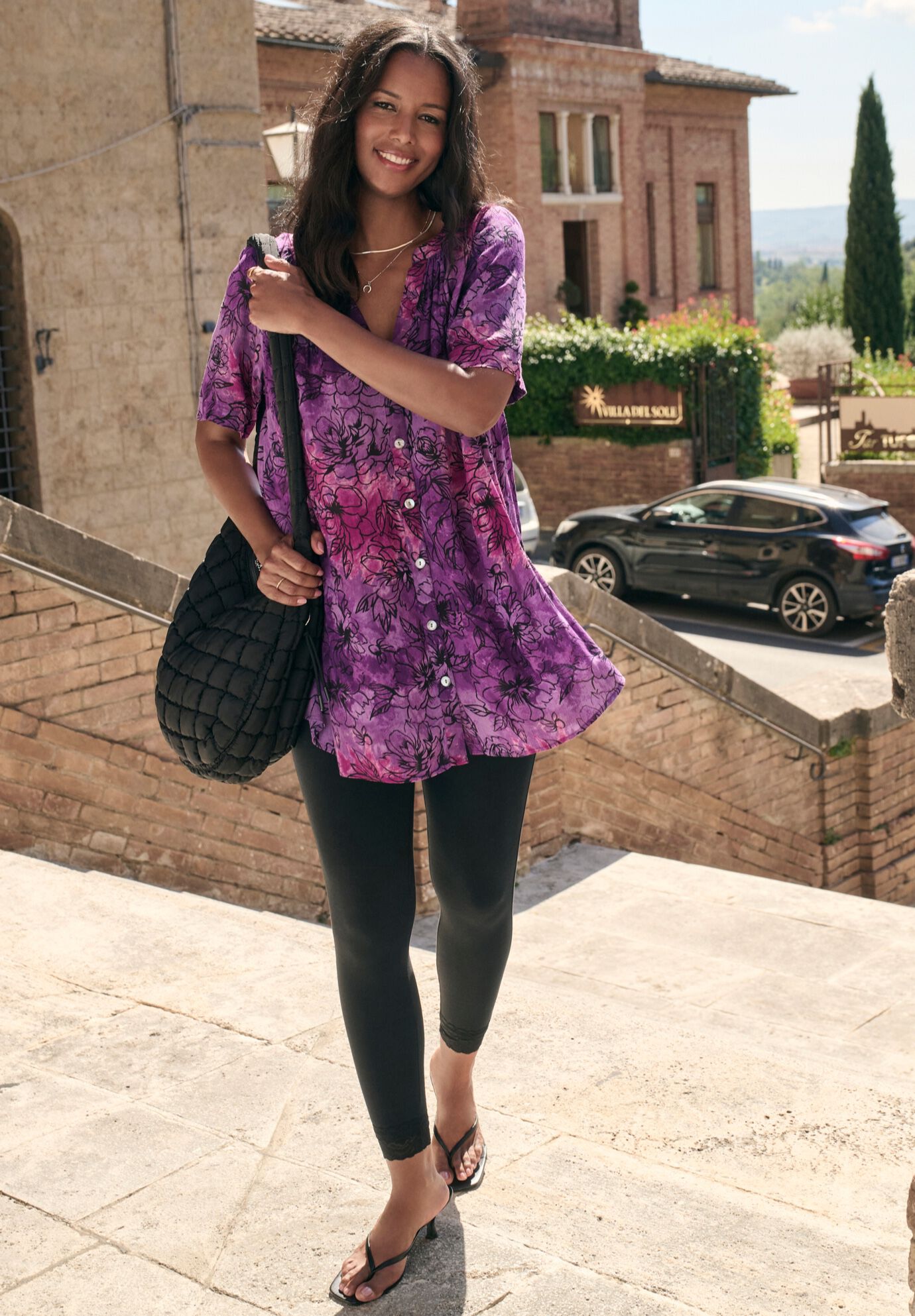 Plus Size Ankle Length Essential Stretch Legging, , alternate image number 6