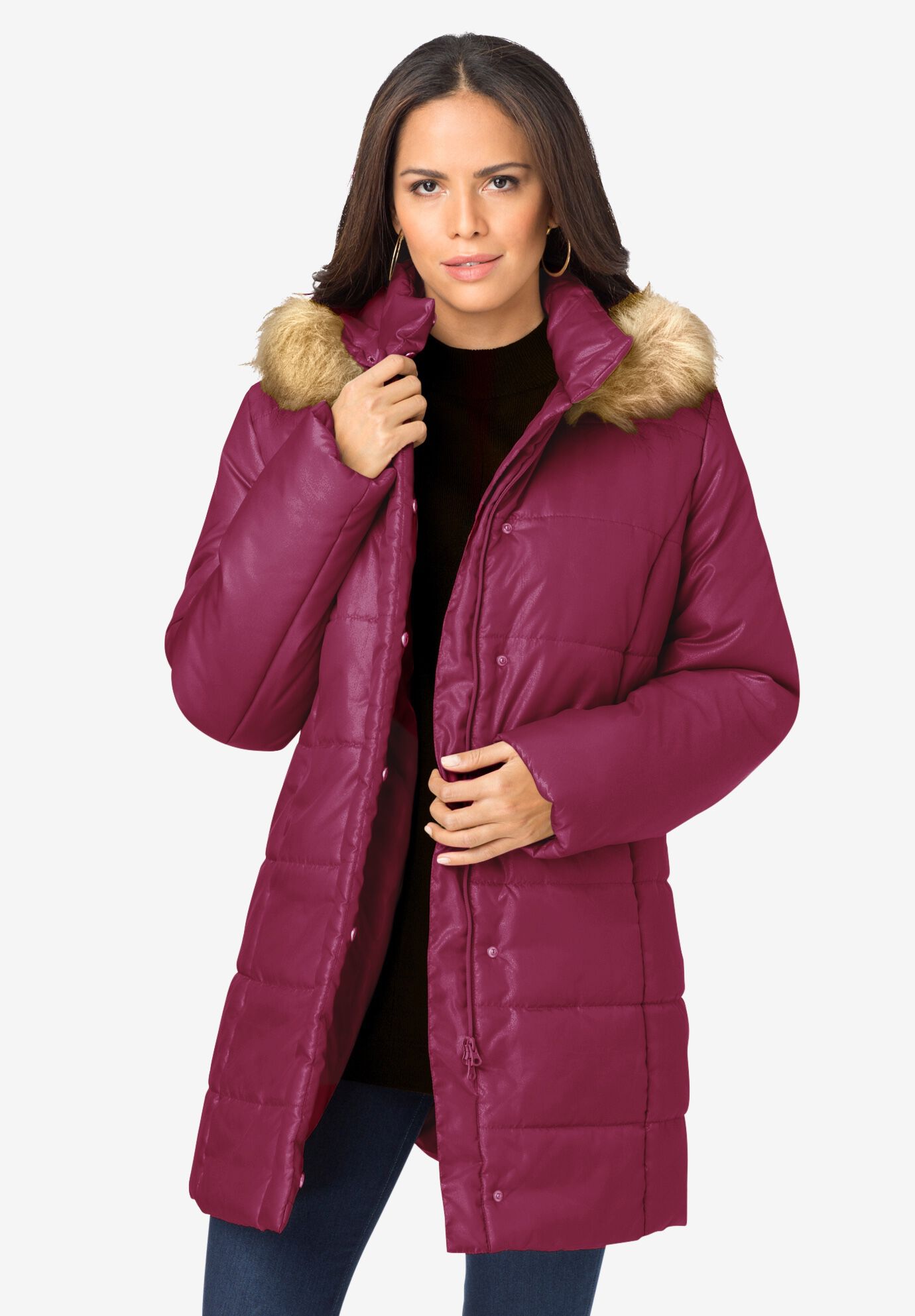 plus size real fur coats for sale