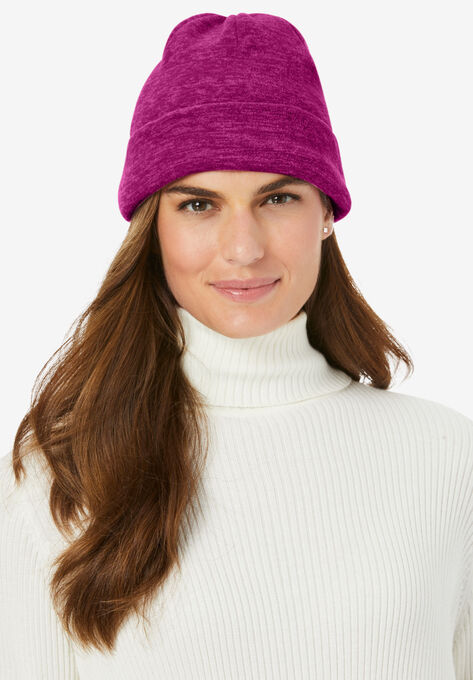Cuffed Fleece Hat, RASPBERRY MARLED, hi-res image number null