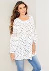Square-Neck Crinkle Big Shirt, , alternate image number null