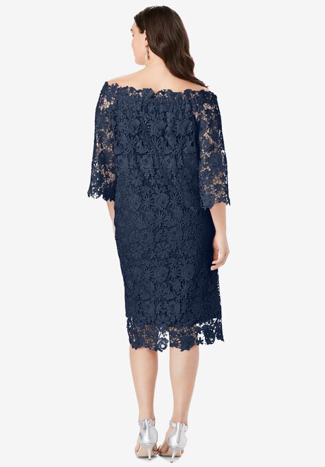 Off-The-Shoulder Lace Dress, , on-hover image number null
