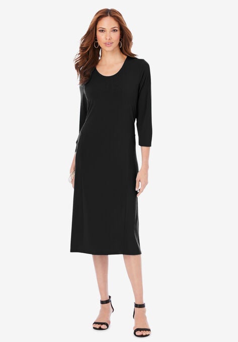 Ultrasmooth® Fabric Infinity Scarf Dress, BLACK, hi-res image number null