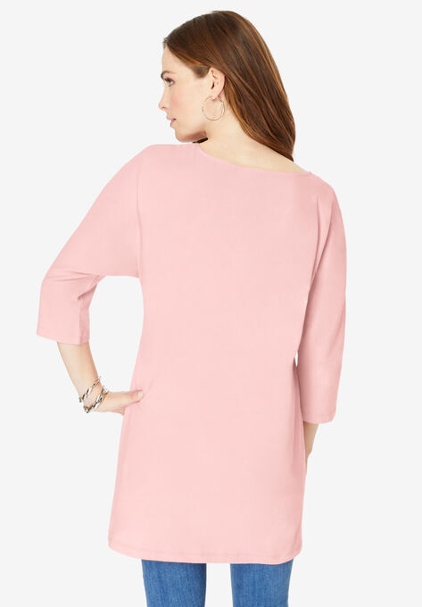 Three-Quarter Sleeve Embellished Tunic, , on-hover image number null