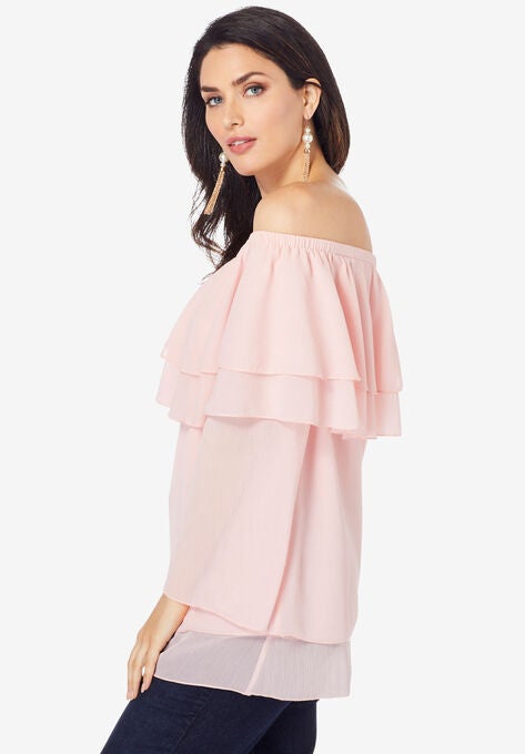 Flounce Off-The-Shoulder Top, , alternate image number null