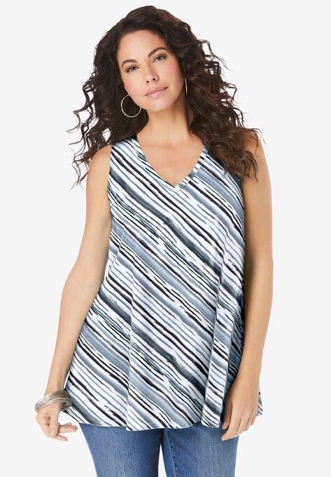 Swing Ultimate Tank, GREY BIAS STRIPE, hi-res image number null