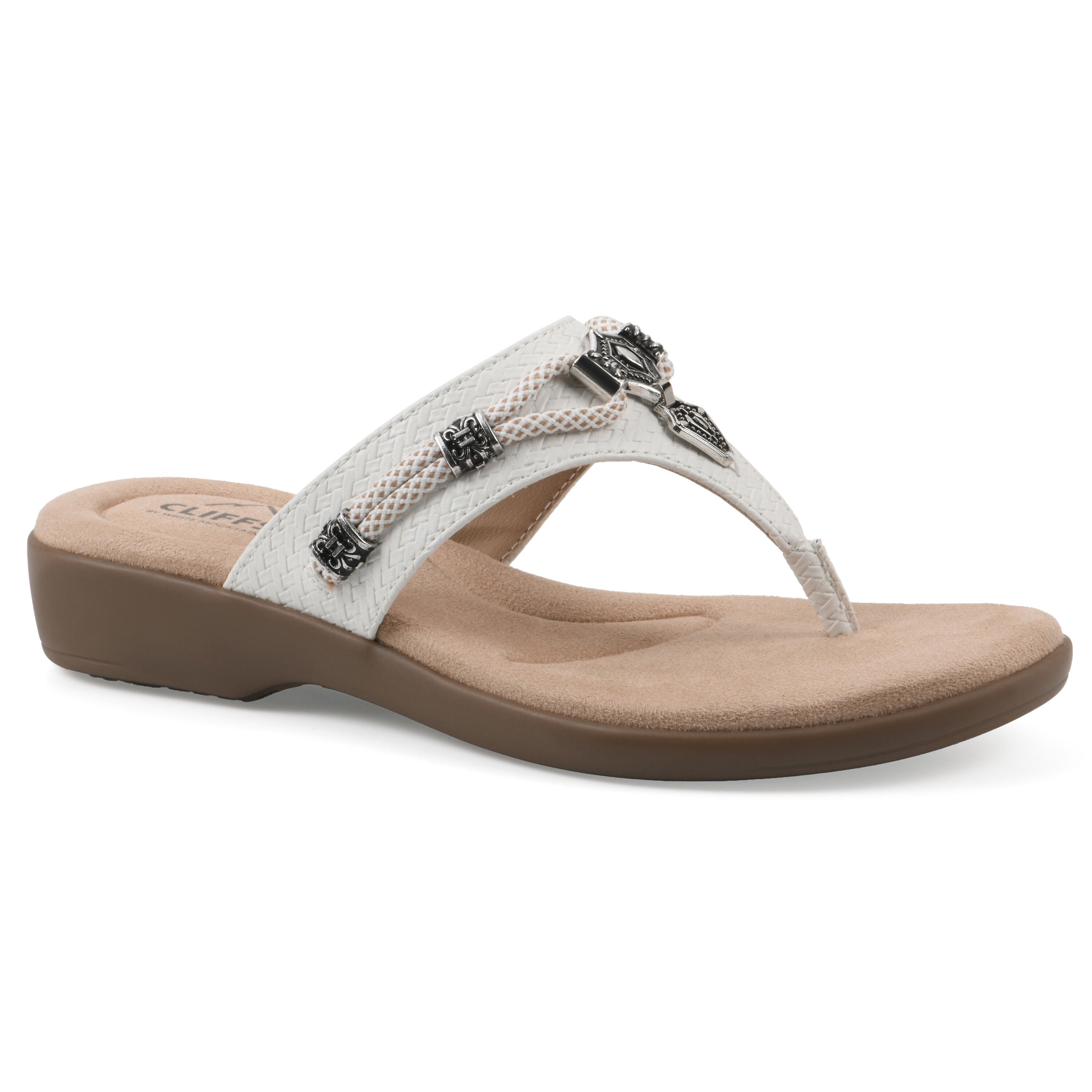 Bainah Thong Sandal, WHITE WOVEN, hi-res image number 0