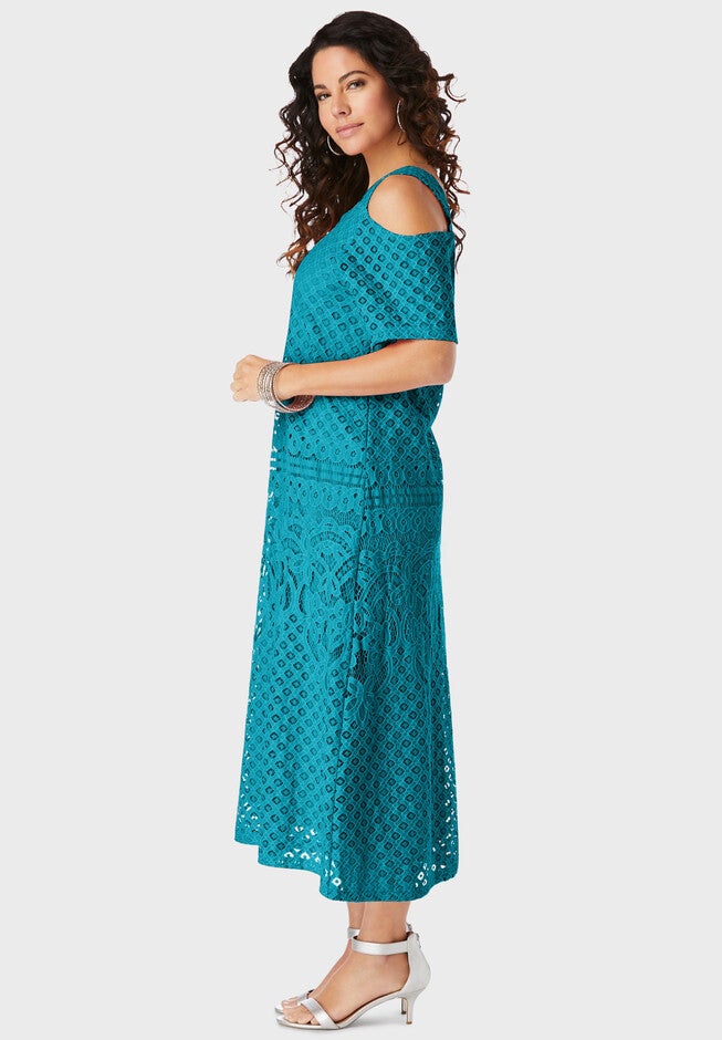 Cold-Shoulder Lace Dress, , alternate image number 2