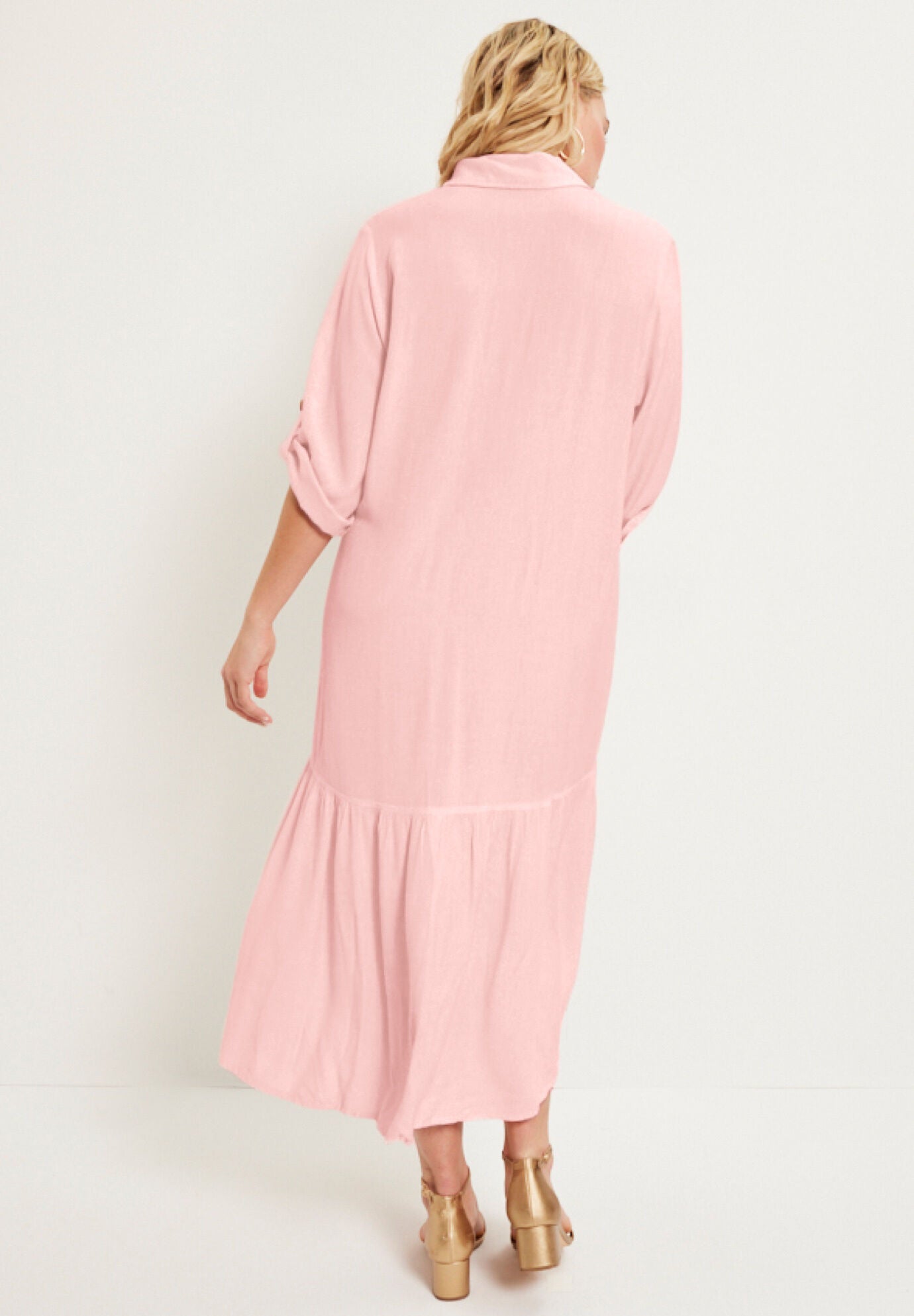 Ruffled Shirt Dress, , on-hover image number 1